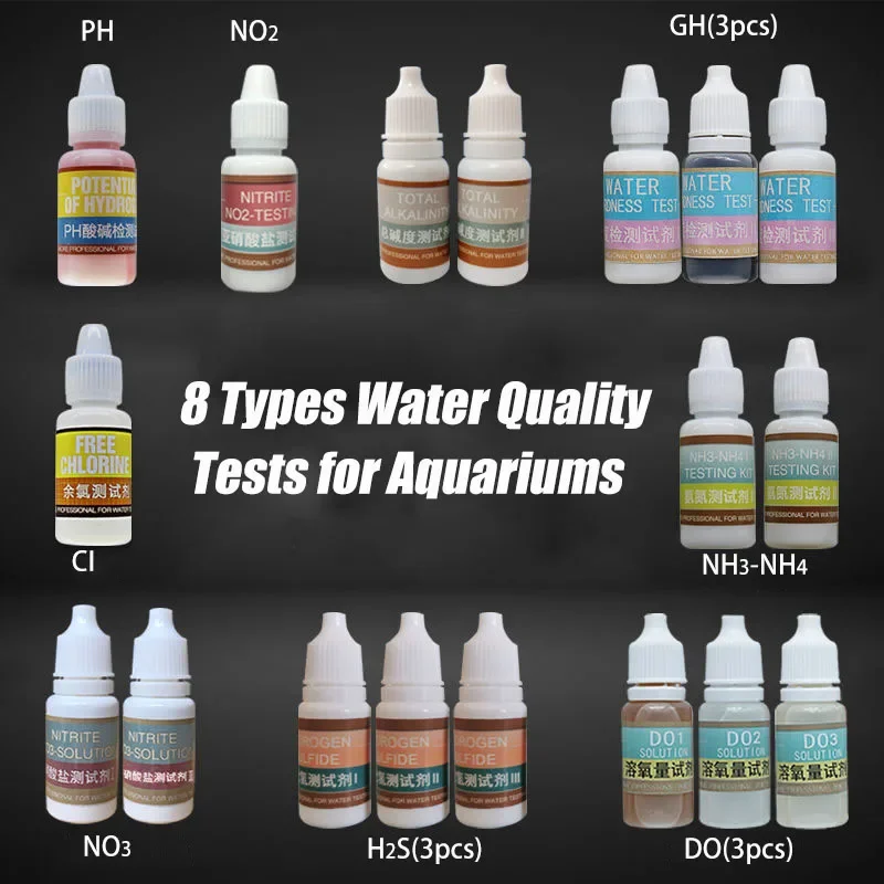PH NH4 NO2 NO3 GH CI H2S DO Ch - Marine Aquarium Water Test Kit ulasan dan harga