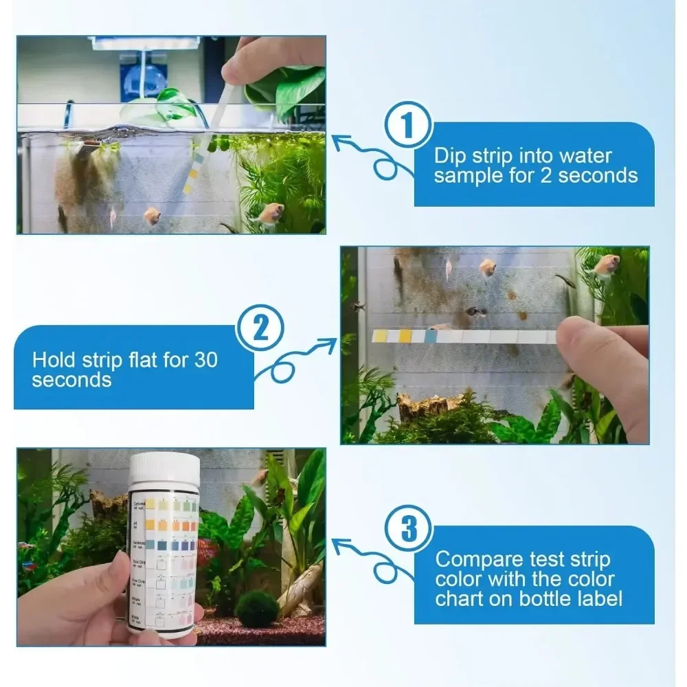 Aquarium Test Strip  Freshwate - Marine Aquarium Water Test Kit ulasan dan harga